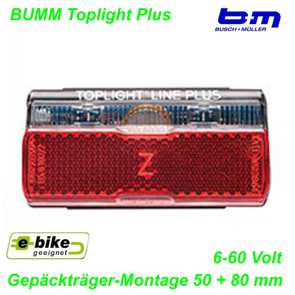 BM Rcklicht Toplight LineTec ECE DC 6-60V 50/80 Elekro E- bike Mountainbike Fahrrad Velo Ersatzteile Shop Jeker Balsthal Schweiz