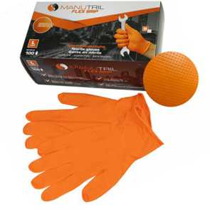Safe Grip Nitril Handschuhe orange genoppt Gr. L M XL  Pack  100 Stk. Ersatzteile Balsthal