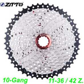 Kassette ZTTO 10-G 11-36/42 Zhne silber Shimano kompatibel E- bike Mountainbike Fahrrad Velo Ersatzteile