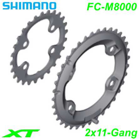 Shimano Kettenblatt FC-M8000 2x11 Fahrrad Velo E-Bike Ersatzteile